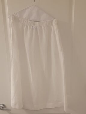 White Linen Skirt